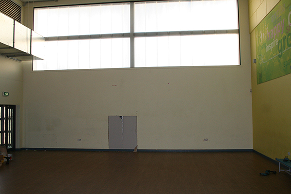 before-sports-hall-wall